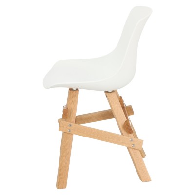 Krzesło Rail białe/ dębowe