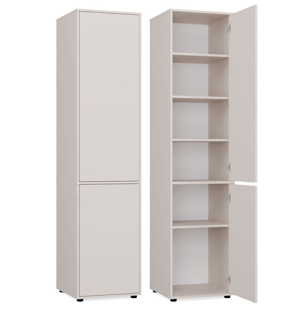 SZAFKA Wysoki Słupek ATLANTA 2D KASZMIR Drążek 2 Drzwi Półki Salon 209 Cm