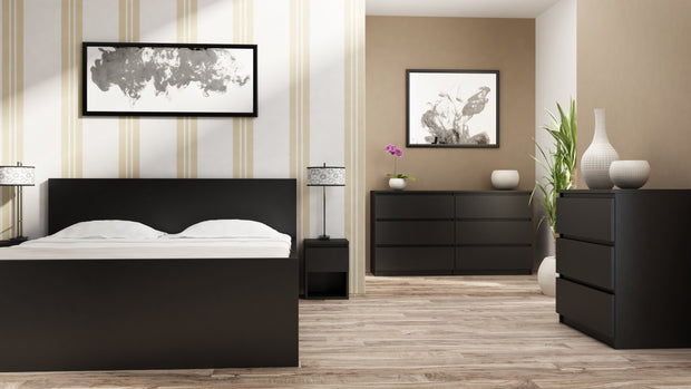 KOMODA SZAFKA 3 SZUFLADY M3 CZERŃ