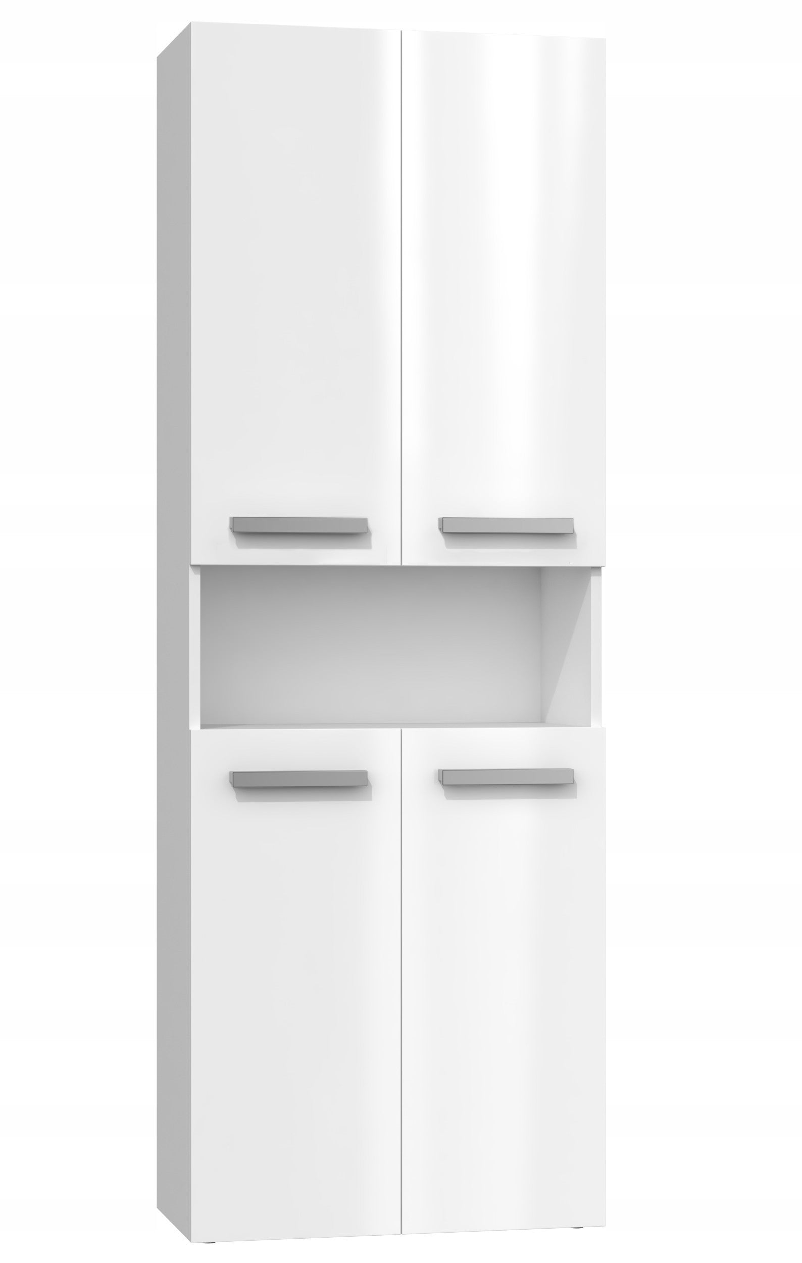 SZAFKA ŁAZIENKOWA REGAŁ SŁUPEK NEL DK 2K KOSZ 60CM BIEL POŁYSK