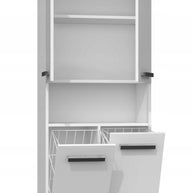 SZAFKA ŁAZIENKOWA REGAŁ SŁUPEK NEL DK 2K KOSZ 60CM BIEL POŁYSK