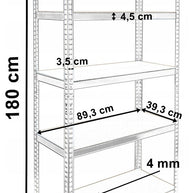 REGAŁ MAGAZYNOWY METALOWY G9040 MDF 875KG