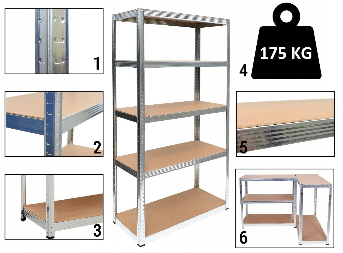 REGAŁ MAGAZYNOWY METALOWY G9030 MDF 875KG