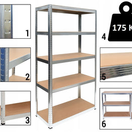 REGAŁ MAGAZYNOWY METALOWY G9030 MDF 875KG