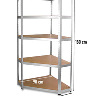 REGAŁ MAGAZYNOWY NAROŻNY METALOWY GC9030 MDF 875KG
