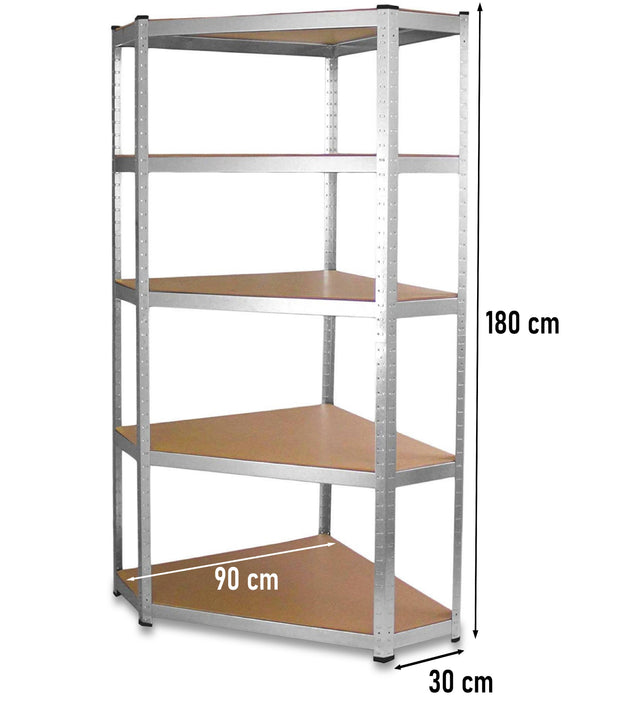 REGAŁ MAGAZYNOWY NAROŻNY METALOWY GC9030 MDF 875KG