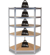 REGAŁ MAGAZYNOWY NAROŻNY METALOWY GC9040 MDF 875KG