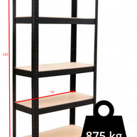 REGAŁ MAGAZYNOWY METALOWY P9030 MDF 875KG