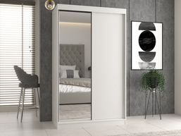 SZAFA PRZESUWNA IGA 120 CM 1 LUSTRO BIEL MAT