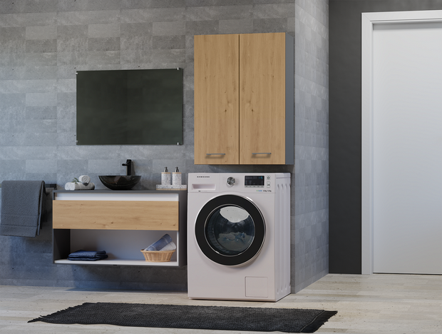 SZAFKA ŁAZIENKOWA WISZĄCA POLA MINI DD - ANTRACYT DĄB ARTISAN