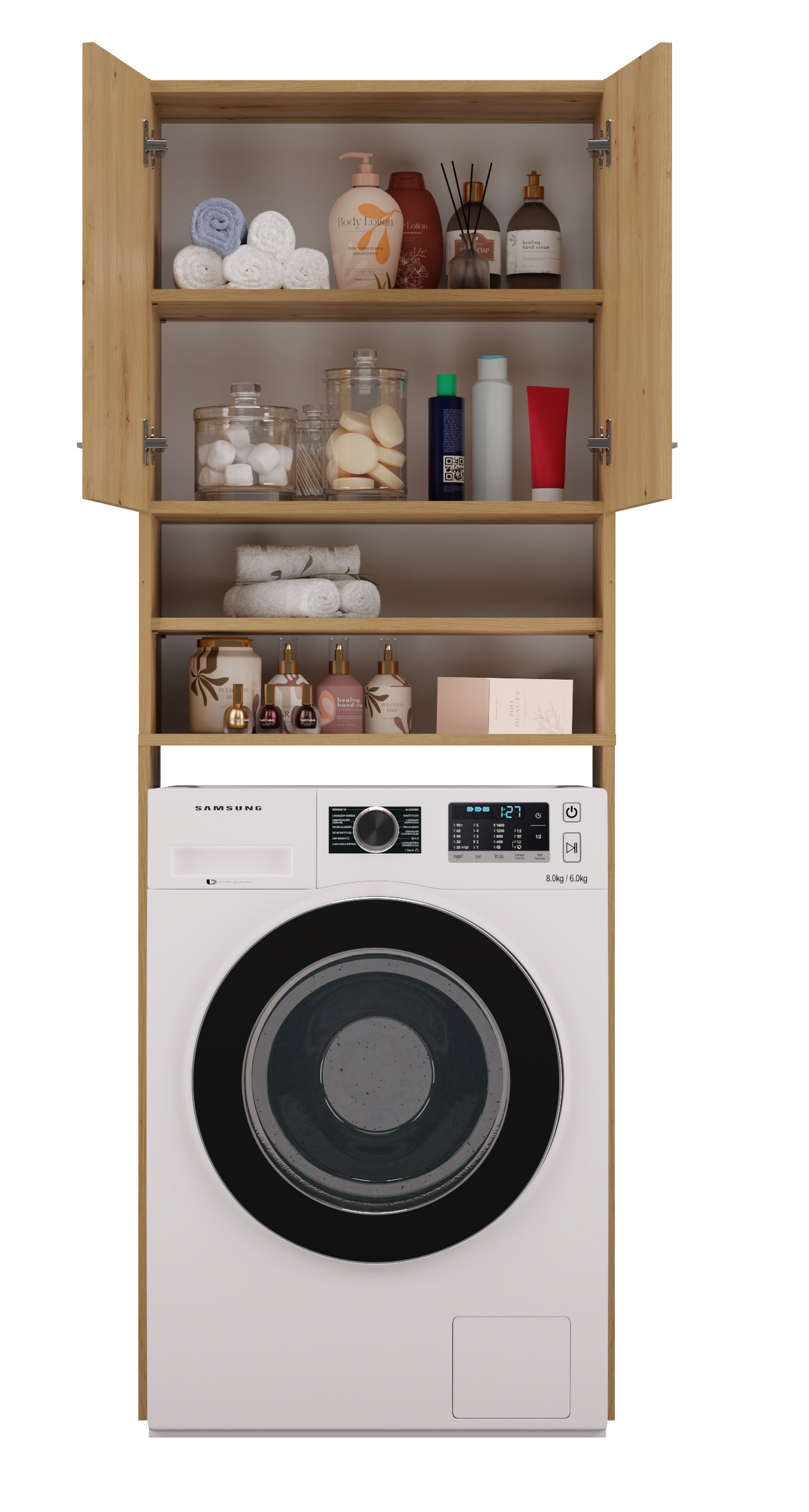 SZAFKA ŁAZIENKOWA NAD PRALKĘ POLA DĄB ARTISAN