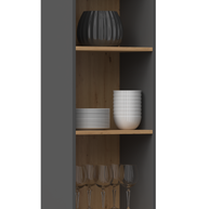 REGAŁ R40 40CM NA KSIĄŻKI ANTRACYT DĄB ARTISAN