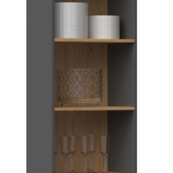 REGAŁ R50 NA KSIĄŻKI 50CM ANTRACYT DĄB ARTISAN