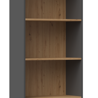 REGAŁ R60 NA KSIĄŻKI 60 CM ANTRACYT / DĄB ARTISAN