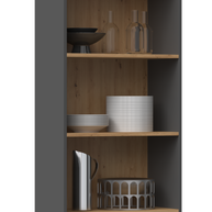 REGAŁ R60 NA KSIĄŻKI 60 CM ANTRACYT / DĄB ARTISAN