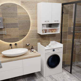 SZAFKA ŁAZIENKOWA NA PRALKĘ POLA NP - BIEL