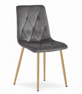 KRZESŁO LIBRA - CIEMNY SZARY AKSAMIT
