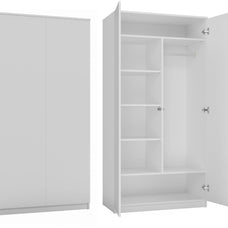 SZAFA GARDEROBA DRZWI PÓŁKI SD-90 BIAŁA