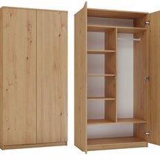 SZAFA GARDEROBA DRZWI PÓŁKI SD-90 DĄB ARTISAN