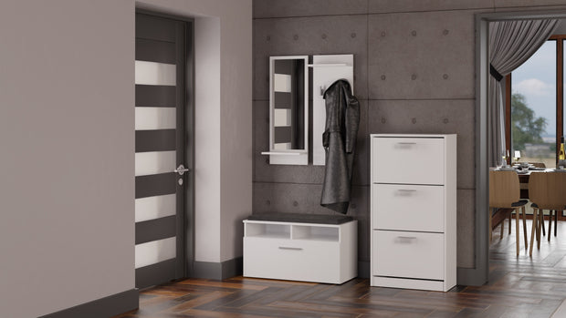 SZAFKA NA OBUWIE PAULA - BIEL