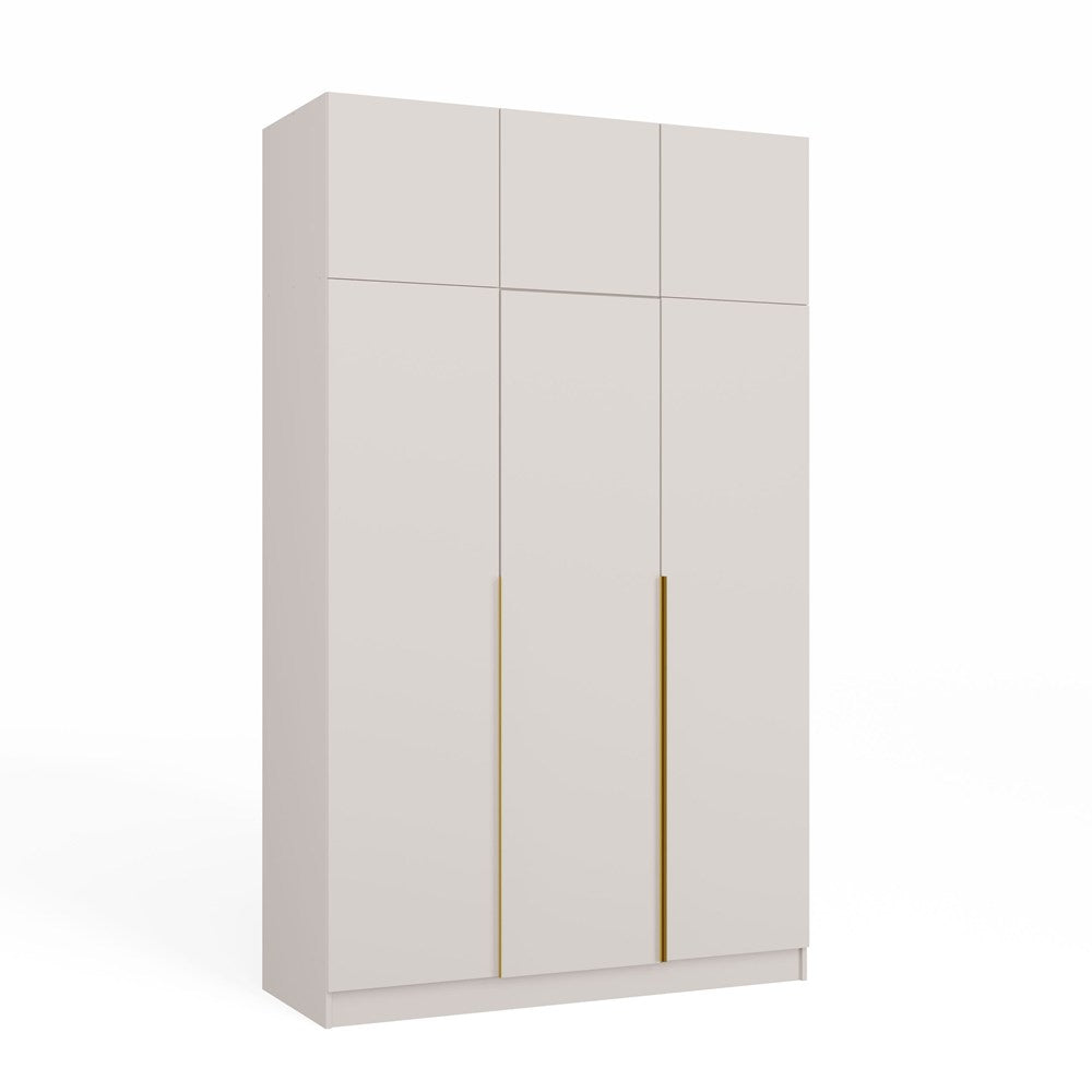 Szafa SENSO 3D Wysoka Z NADSTAWKĄ KASZMIR 150 Cm Drzwi Złote Uchwyty 250 Cm