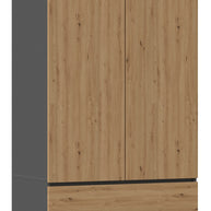 SZAFA GARDEROBA SS-90 ANTRACYT / DĄB ARTISAN