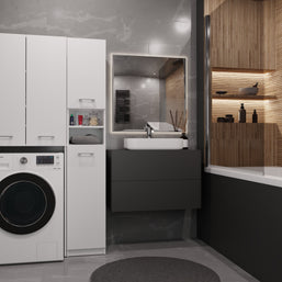 ZESTAW ŁAZIENKOWY MARPOL DD SZAFKA BIEL MAT