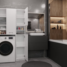 ZESTAW ŁAZIENKOWY MARPOL DD SZAFKA BIEL MAT