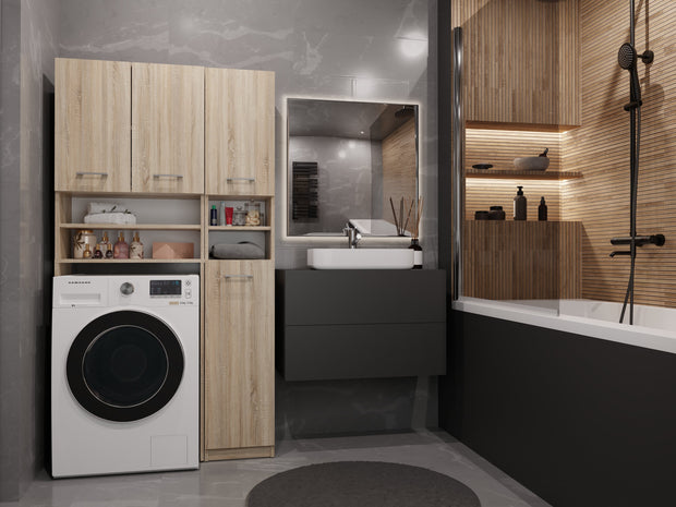 ZESTAW ŁAZIENKOWY MARPOL REGAŁ SZAFKA DĄB SONOMA