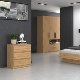 KOMODA SZAFKA 3 SZUFLADY M3 M3 DĄB ARTISAN