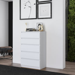 KOMODA SZAFKA 5 SZUFLAD M5 BIEL