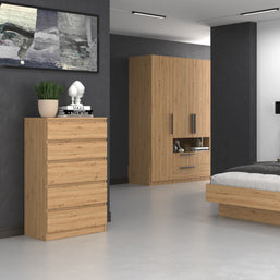 KOMODA SZAFKA 5 SZUFLAD M5 DĄB ARTISAN