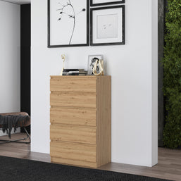 KOMODA SZAFKA 5 SZUFLAD M5 DĄB ARTISAN
