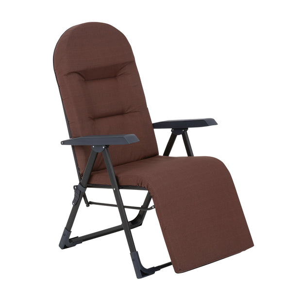FOTEL OGRODOWY Z PODNÓŻKIEM GALAXY PATIO - BRĄZOWY