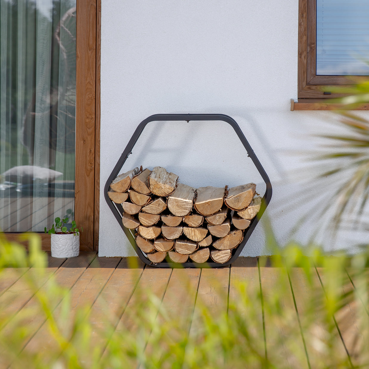 STOJAK NA DREWNO 87x28x79 cm - PATIO