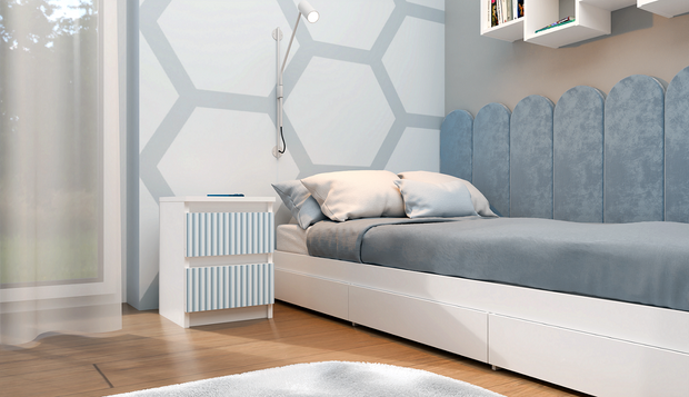 SZAFKA NOCNA MALWA M2 ARTESO - NIEBIESKI