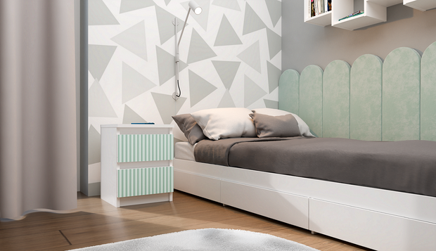 SZAFKA NOCNA MALWA M2 ARTESO - MIĘTOWY / ZIELONY