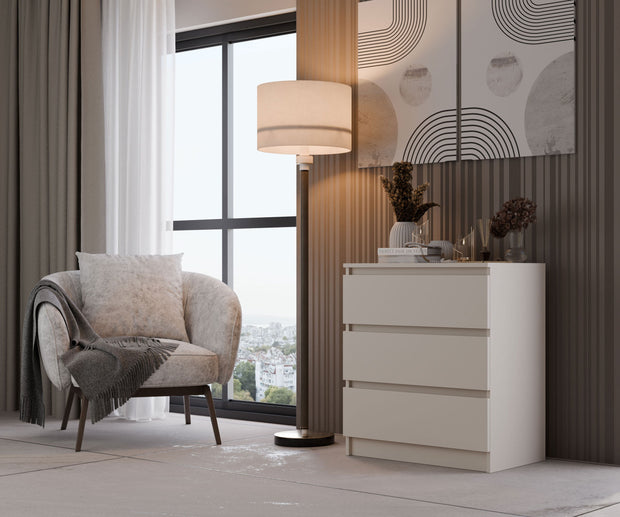 KOMODA SZAFKA 3 SZUFLADY M3 KASZMIR BEŻ