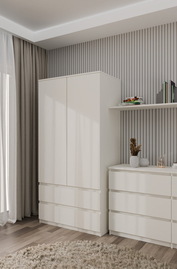 SZAFA GARDEROBA MALWA SS-90 KASZMIR BEŻ