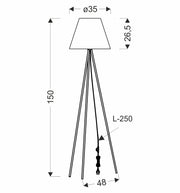 PLATINO lampa podłogowa złoty 1x40W E27 abażur złoty - 5903034842590_S.jpg