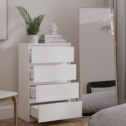KOMODA SZAFKA 4 SZUFLADY MALWA M4 60 BIAŁY