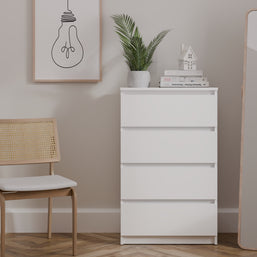 KOMODA SZAFKA 4 SZUFLADY MALWA M4 60 BIAŁY