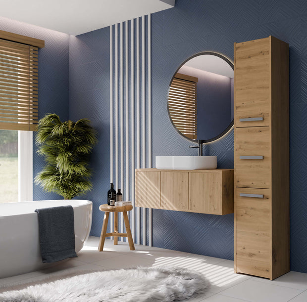 SZAFKA ŁAZIENKOWA REGAŁ SŁUPEK S33 DĄB ARTISAN