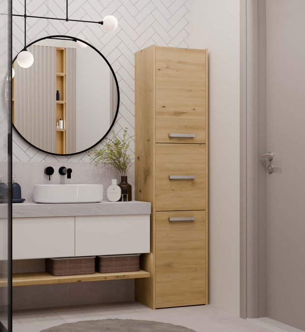 SZAFKA ŁAZIENKOWA REGAŁ SŁUPEK S43 DĄB ARTISAN