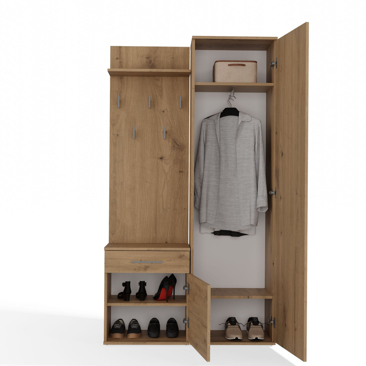 GARDEROBA DUO DĄB ARTISAN