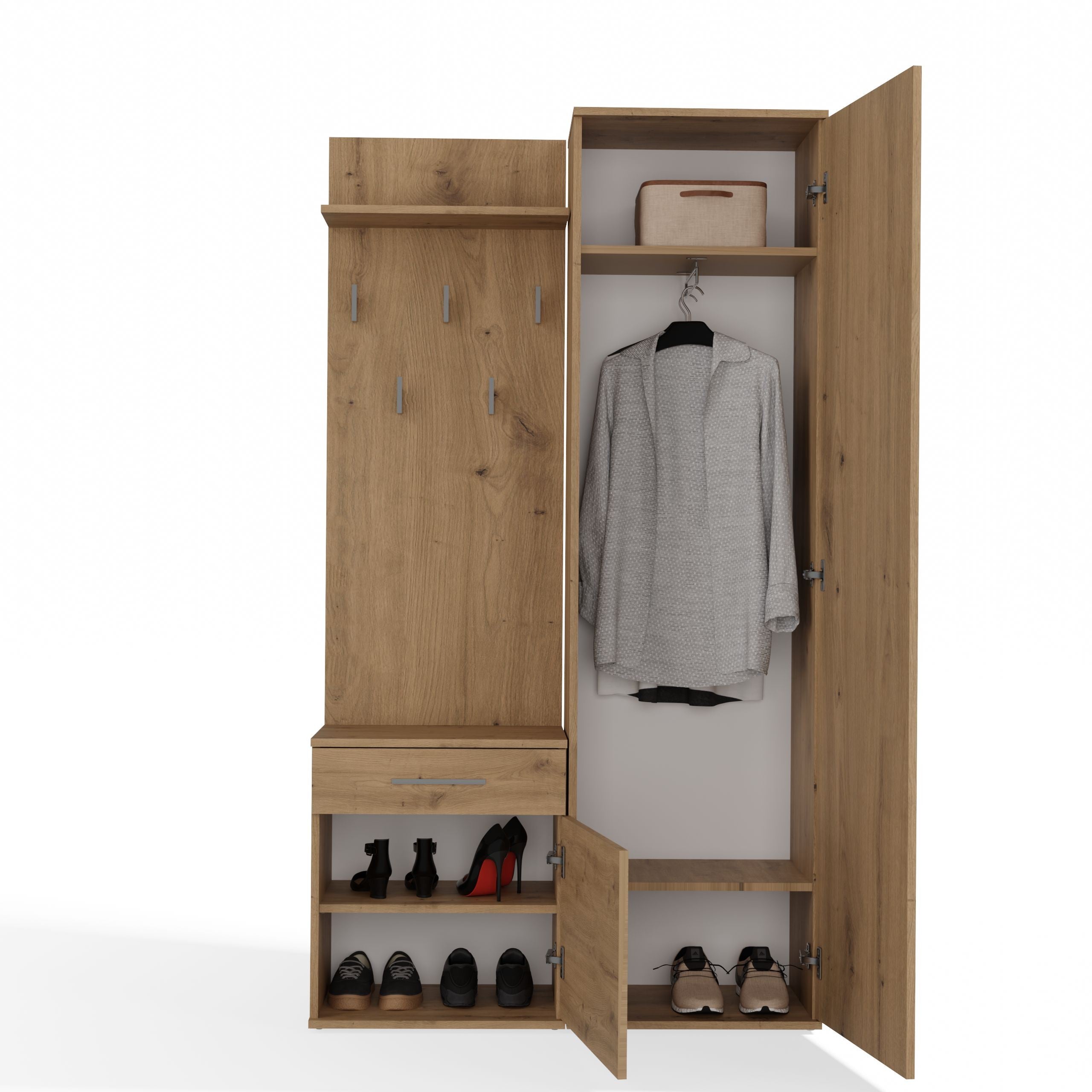 GARDEROBA DUO DĄB ARTISAN