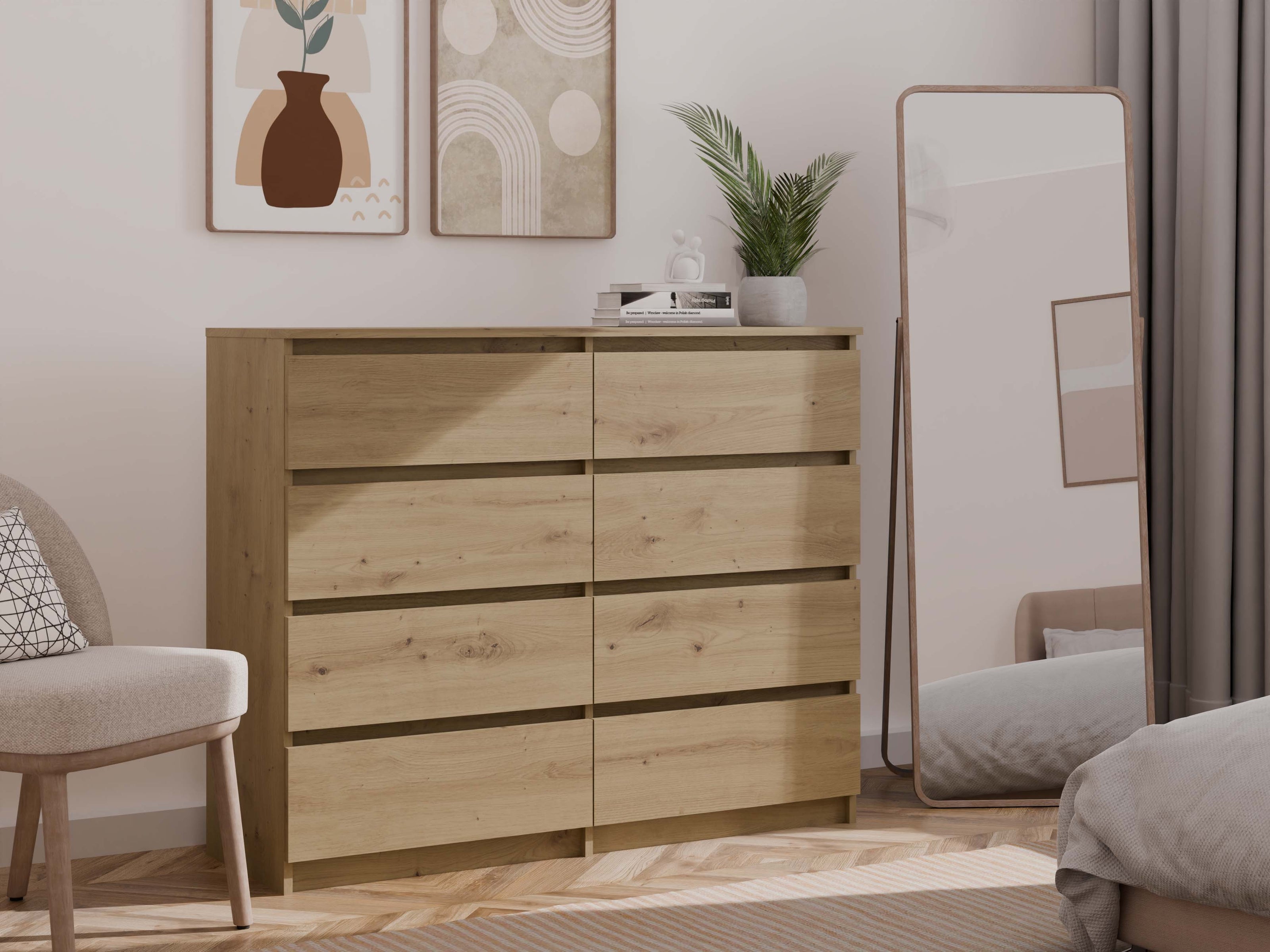 KOMODA MALWA M8 120 DĄB ARTISAN