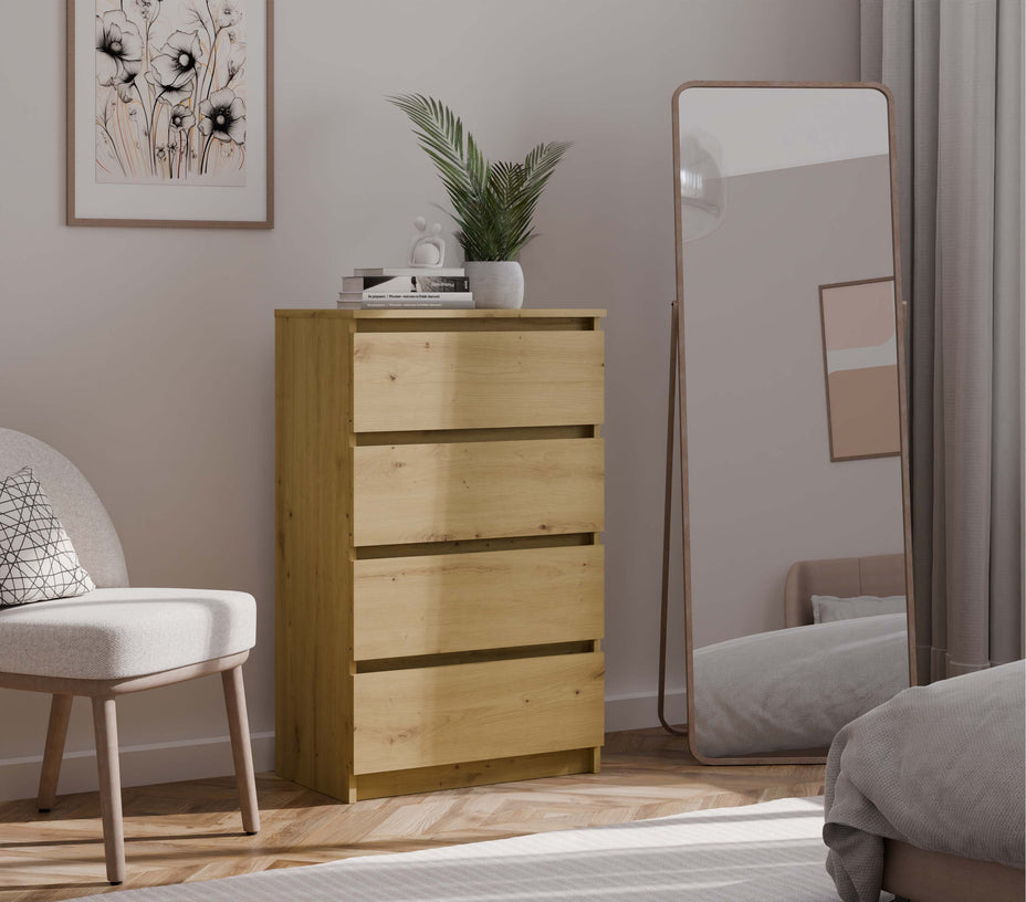 KOMODA SZAFKA 4 SZUFLADY M4 DĄB ARTISAN