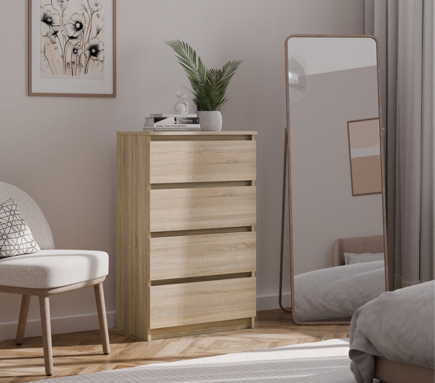 KOMODA SZAFKA 4 SZUFLADY M4 DĄB SONOMA