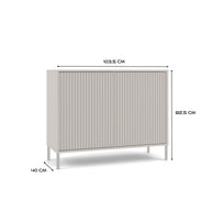 KOMODA KAMARO 2D SLIM KASZMIR LAMELE FRONT RYFLOWANY
